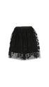 Embroidered Lace Skirt - Black