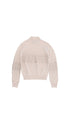 Mock Knit Sweater with Paillettes - Peach
