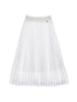 Plisse pleated skirt - white