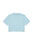 Tshirt with Glitter Logo Motif- Aqua