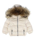 Baby Hooded Jacket W Real Fur Hood - Cream 16