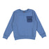 Sweatshirt W Nylon Insert - Blue