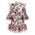Elana Embroidered Sleeve Mini Dress - Floral