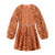 Esme Embroidered Sleeve Dress - Cinnamon