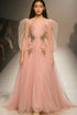 Tulle Party Dress with Embroidered Motif