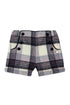 Baby Ecole Buissonniere Plaid Wool Shorts