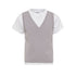 Knit Vest Print T-shirt